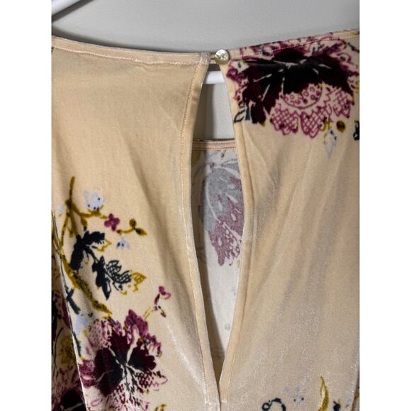 Intimately Free People Babe Slouchy Bodysuit Floral Velvet M - Picture 5 of 6